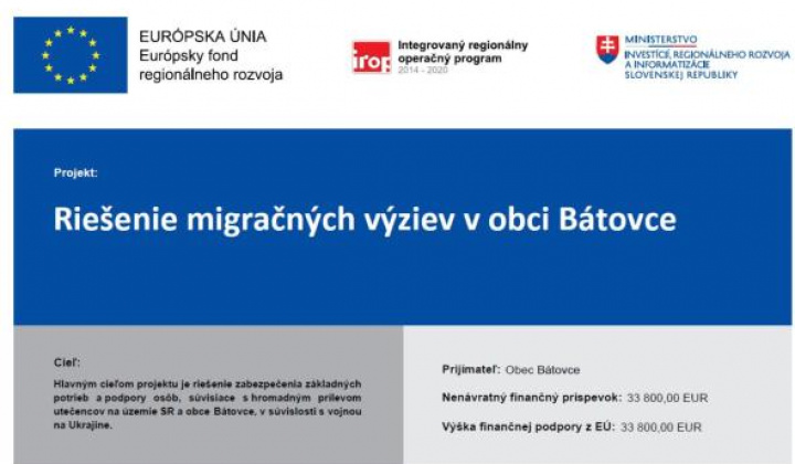 Fotka - Riešenie migračných výziev v obci Bátovce